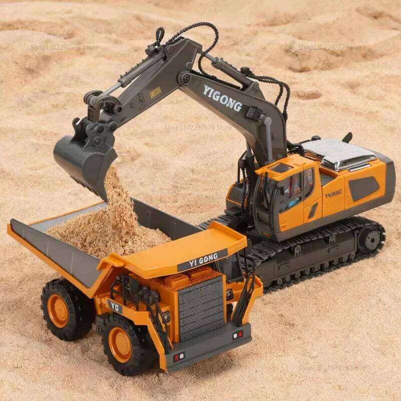 New 1:20 Remote Control Excavator RC Dump Truck Car Toy 2.4G Professional Alloy Plastic Simulation Construction Vehicle for Kids C260305