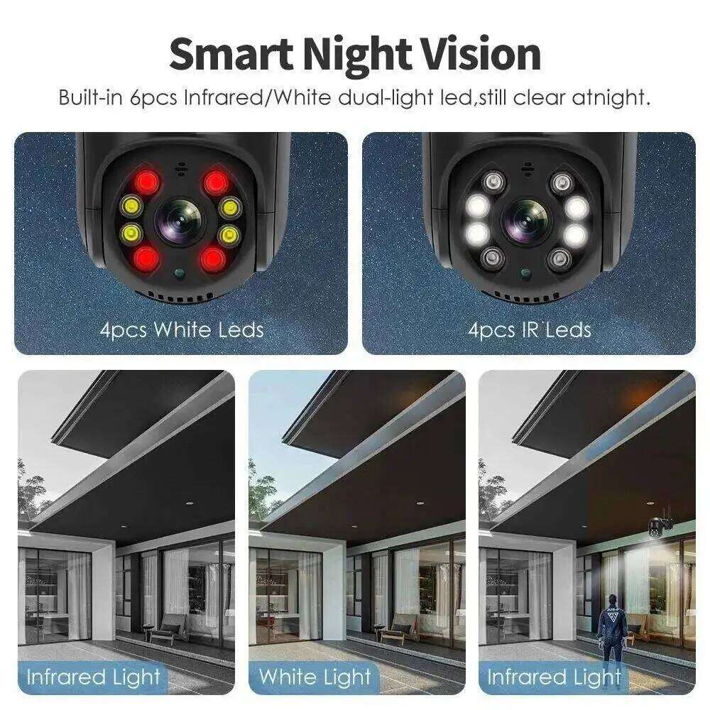 RDV 4K 8MP PTZ Wifi IP Outdoor 4X Digital Zoom AI Human Detect Wireless H.265 P2P Audio 1080P 5MP Security CCTV Camera 26W0306