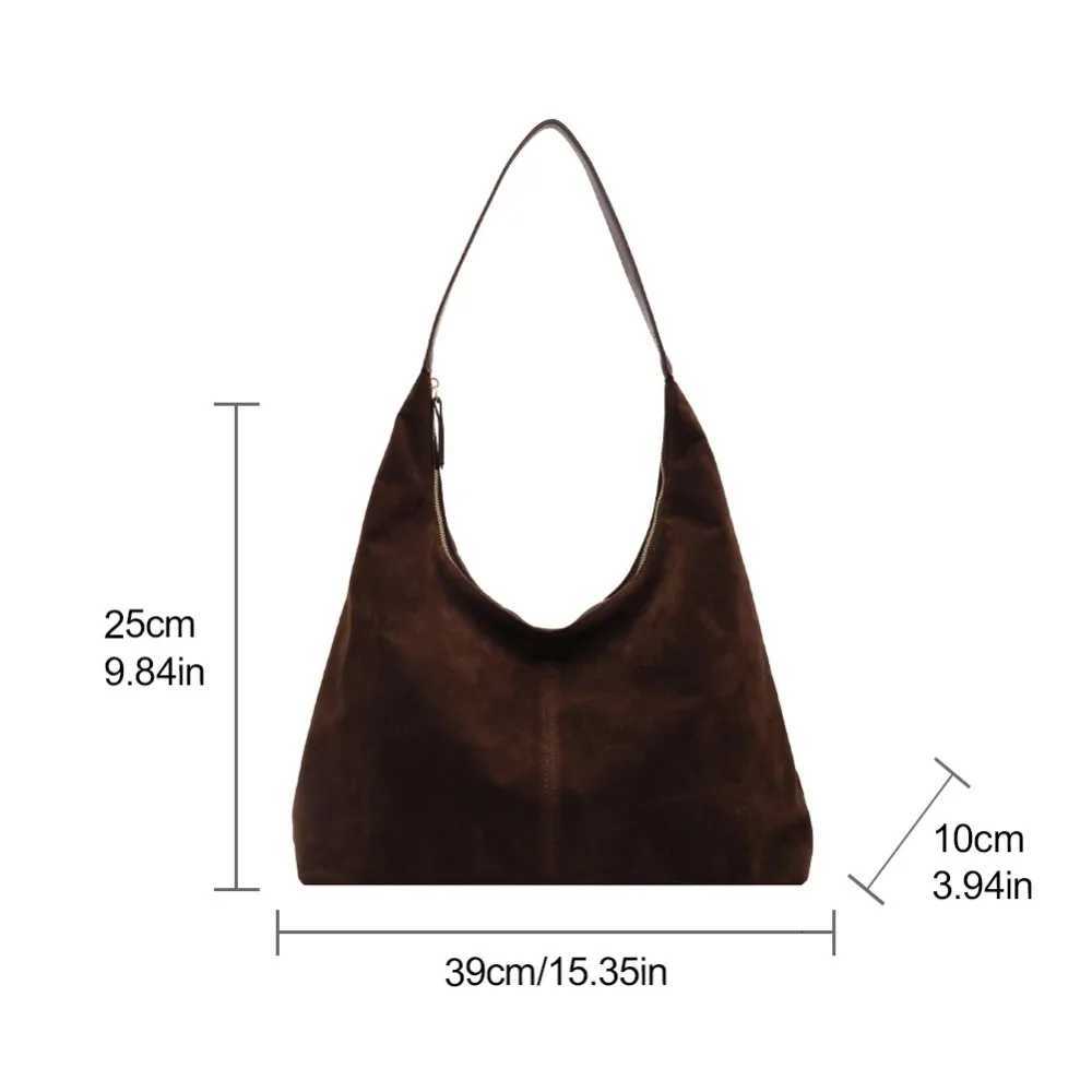 Suede Frosted Tote Bag Autumn and Winter New Versatile Work Commuting Shoulder Bag Womens Bags Handbags H260306