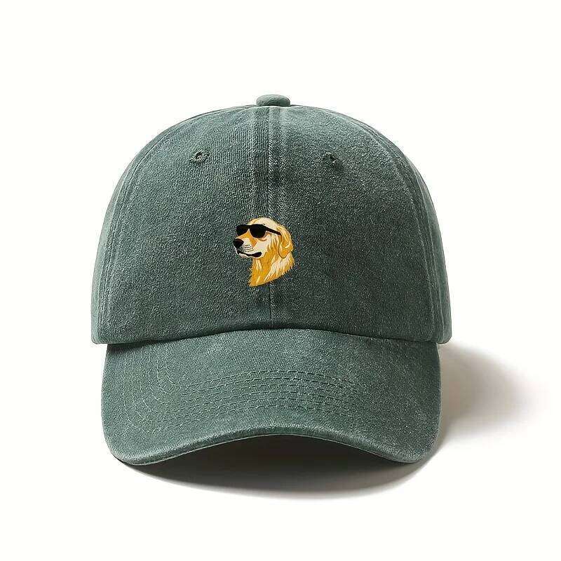 Wearing sunglasses, golden retriever printed baseball cap, a gift for dog lovers with multiple colors to choose from Y260304