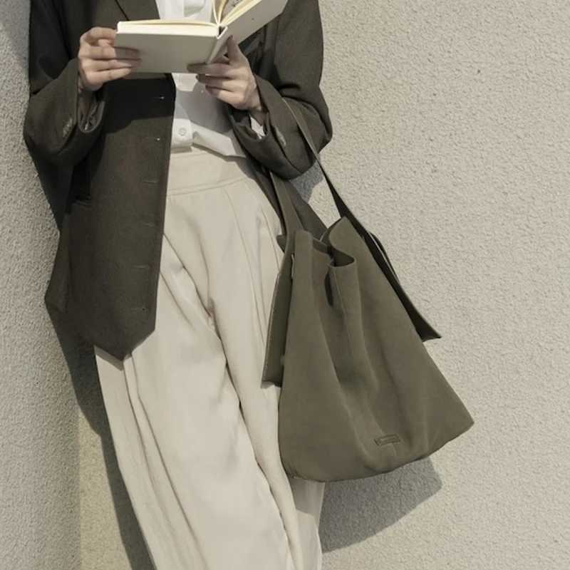 Handbag Chamois Leather Bucket Bag Casual Crossbody Single Shoulder Bag Lady Tote Bag Messenger Bag Large-Capacity Shopping Bag H260306