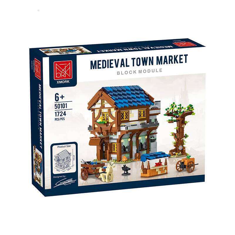 Medieval Town Architecture Series Building Blocks Model Street View Sets MOC Modular City House Bricks Toys Gifts for Childrens Z260306