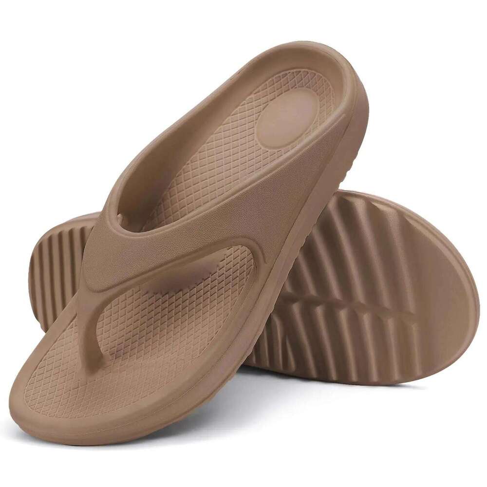 Litfun Anti-slip Men's Flip Flops With Arch Support Orthopedic Unisex Sandals Comfort Bathroom Slippers For Plantar Fasciities