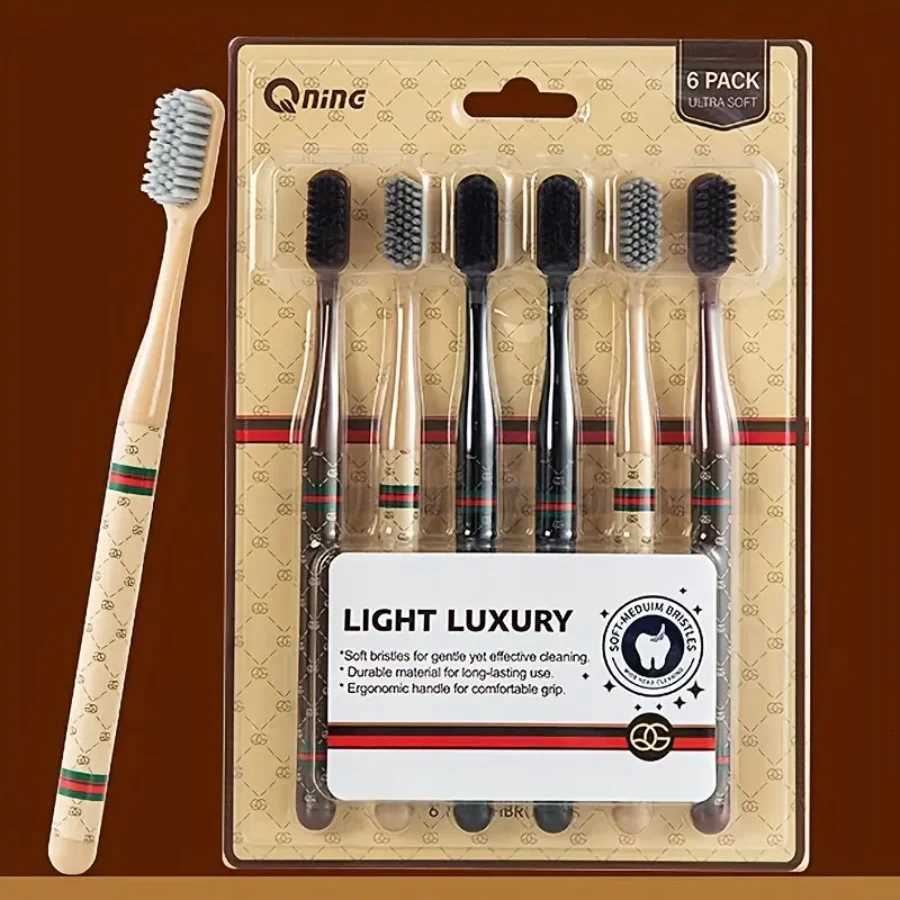 This 6-pack of family toothbrushes features soft, ultra-fine bristles and a wide head, making it the perfect household set for couples and everyday us