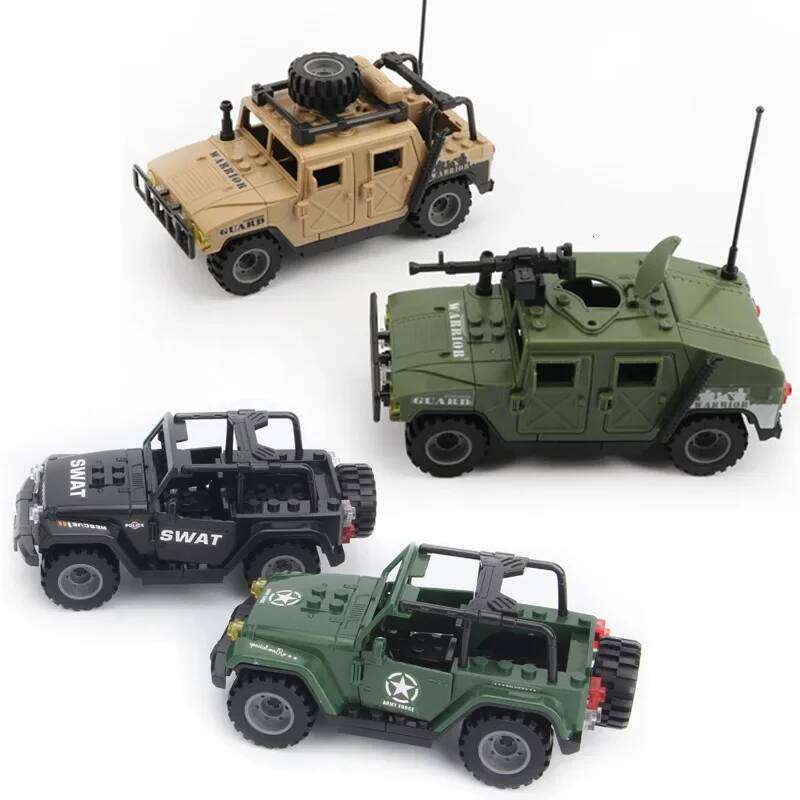 Building Assembly model Off-road Jeep assembly toy Hummer Boy army car Military building blocks Z260306