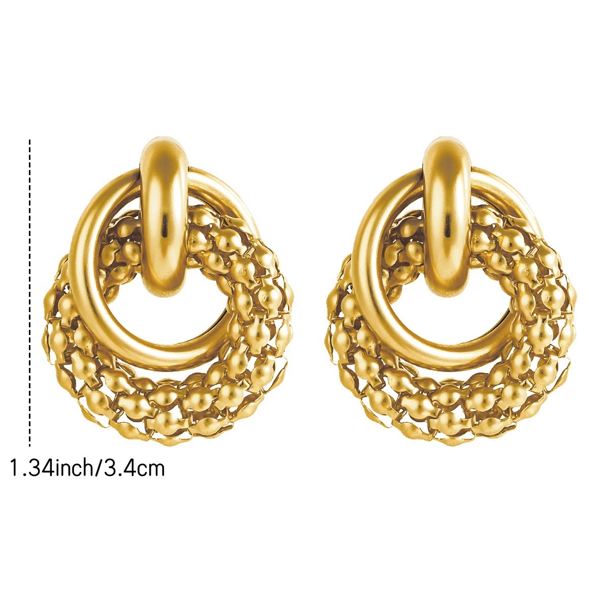 Fashion Forward Large Hoop Earrings | Dazzling Metallic Accent Pieces