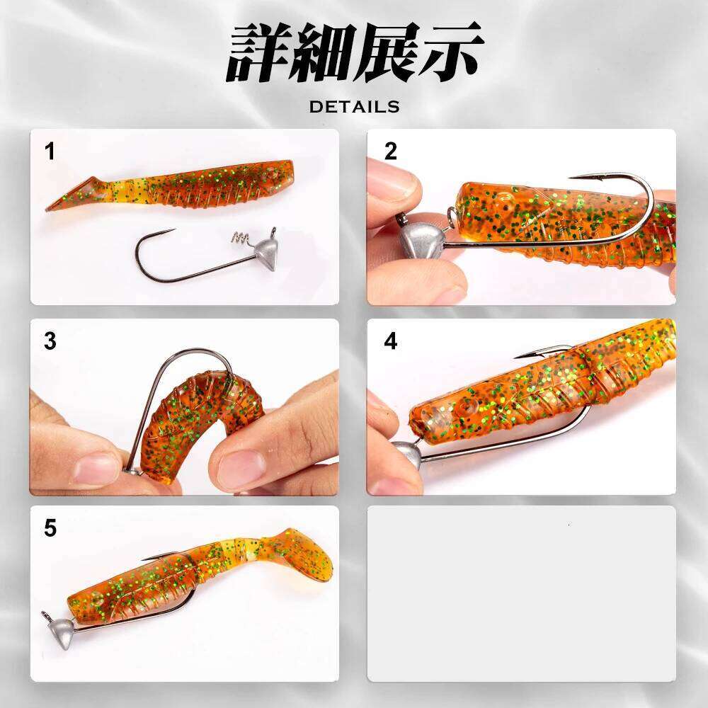 Hunthouse 3.5g 5g 6.5g 4pcs/bag shaky head jigs Soft hook Flat-Faced Shakey Jig Fishing Tackle for Lure Accessories S260305