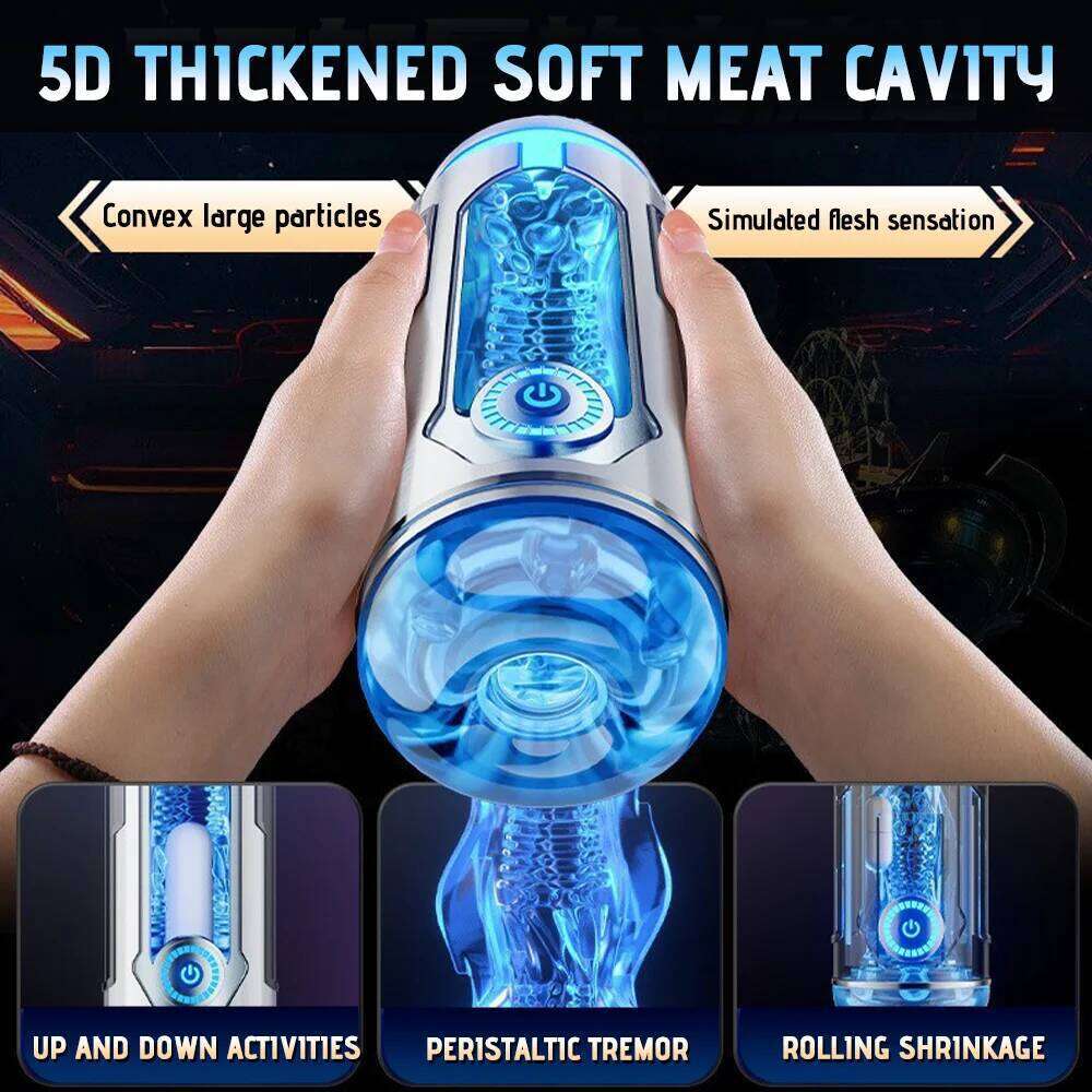 Automatic Male Masturbator Penetration Insert Powerful Suction Mount Penis Trainer Vibrator Pocket Pussy Adult Sex Toys for Men W260305