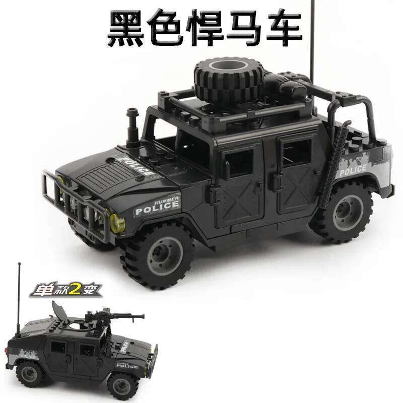 Building Assembly model Off-road Jeep assembly toy Hummer Boy army car Military building blocks Z260306