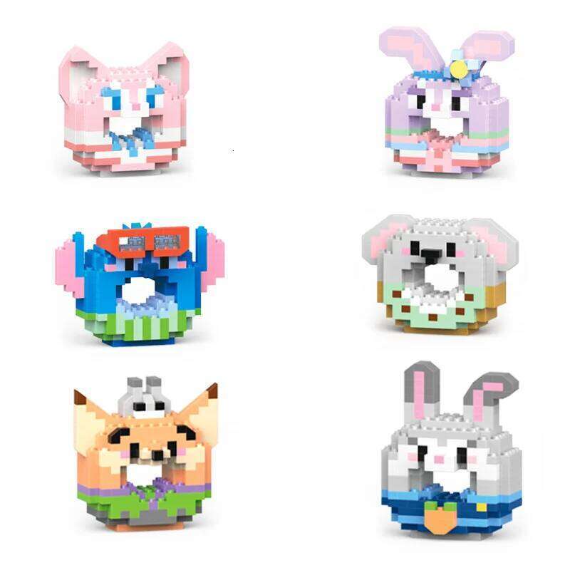 Donut series of 50 Internet celebrity small particle building block doll children puzzle toy girl gift Z260306