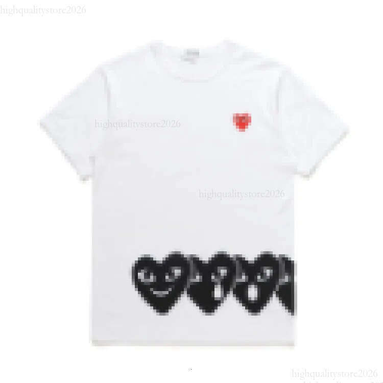 Comme Desgarcon T Shirt Fashion Summer Designer Comme De Garson T Shirt Red Heart Play Tshirt Printed Casual T-Shirt Unisex Japan Shirt Sleeved Trend Luxury Tee dc2
