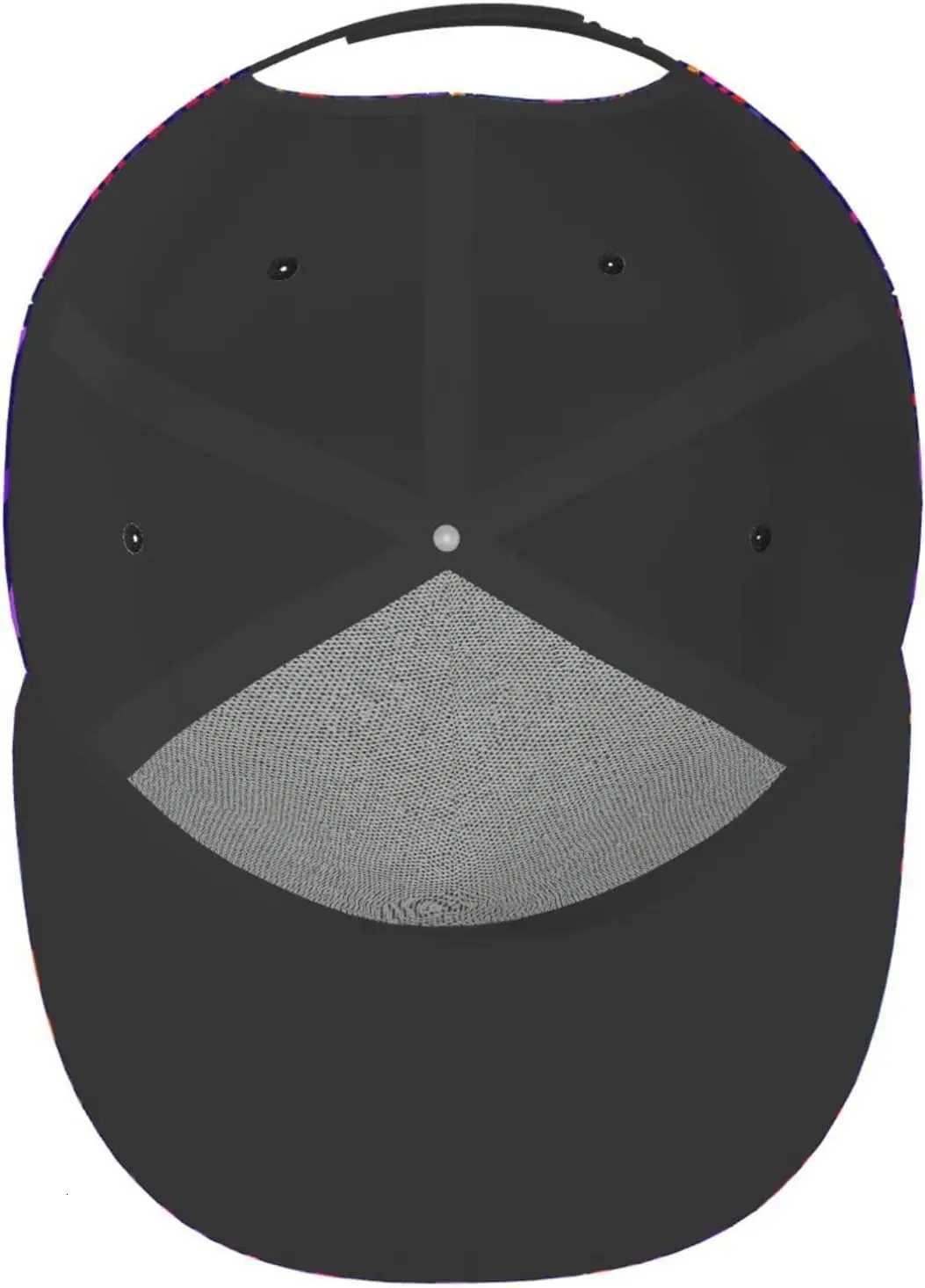 Funny Trippy Baseball Cap Men Women Rainbow Tie Dye Adjustable Snapback Flat Bill Hip Hop Hat S260306