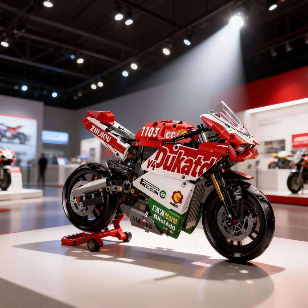 Famous V4 Motorcycle Building Blocks Set Super Motorbike Model Kit Technical Racing Kids Assembled Toys Gifts For Boys And Girls Z260306