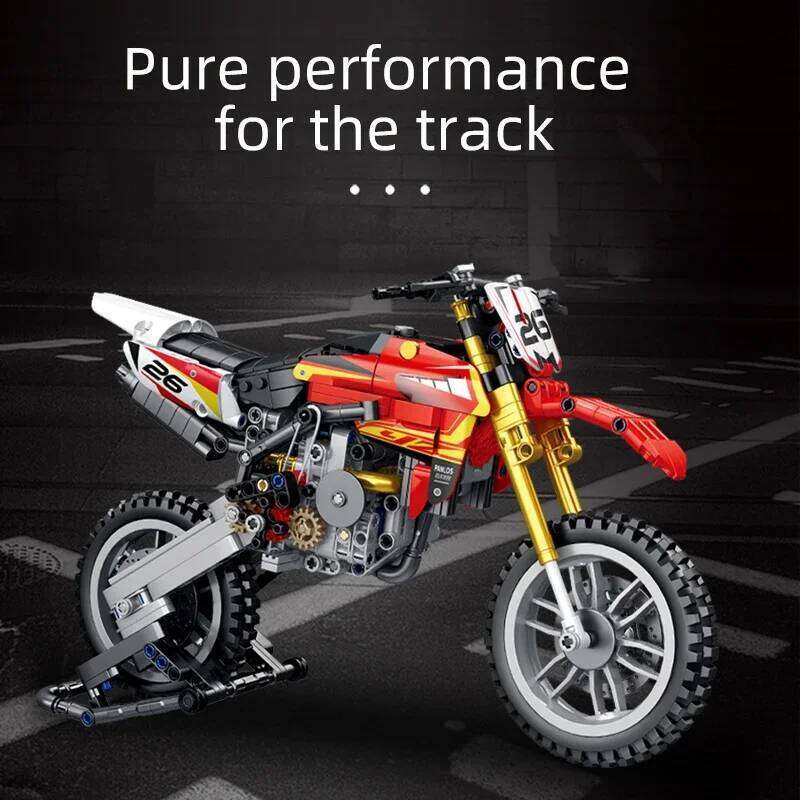 MOC City Technical Super Motorcycle Racing Motorbike Model Building Block DIY Locomotive Brick Toys for Children Boys Gifts Z260306