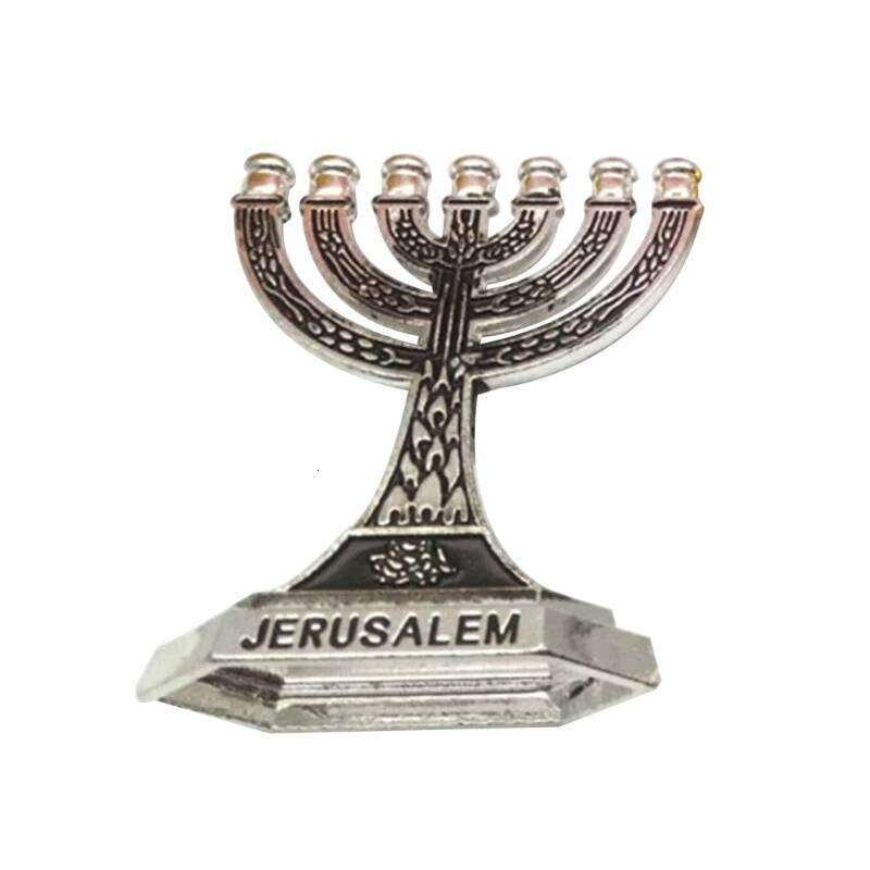 12 Tribes of Israel Menorah Jewish 7 Branch Holder Jerusalem Temple Candlestick Religious Candelabra for Church 87HA XJ260305