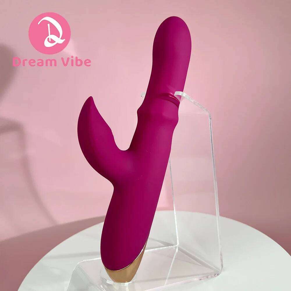 Flamingo Rabbit Vibrator from Dream Vibe Powerful Tapping Vibrating Beads Thrusting Adult Pleassure Sex Toys for Woman Love Gift W260305