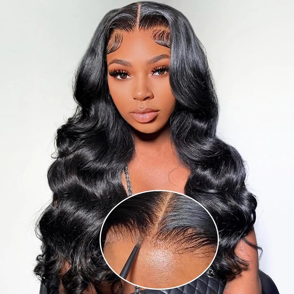 250% Glueless Body Wave Human Hair Wigs Pre Cut 13x4 13x6 HD Lace Frontal Wigs Pre Plucked Curly Lace Front Human Hair Wigs