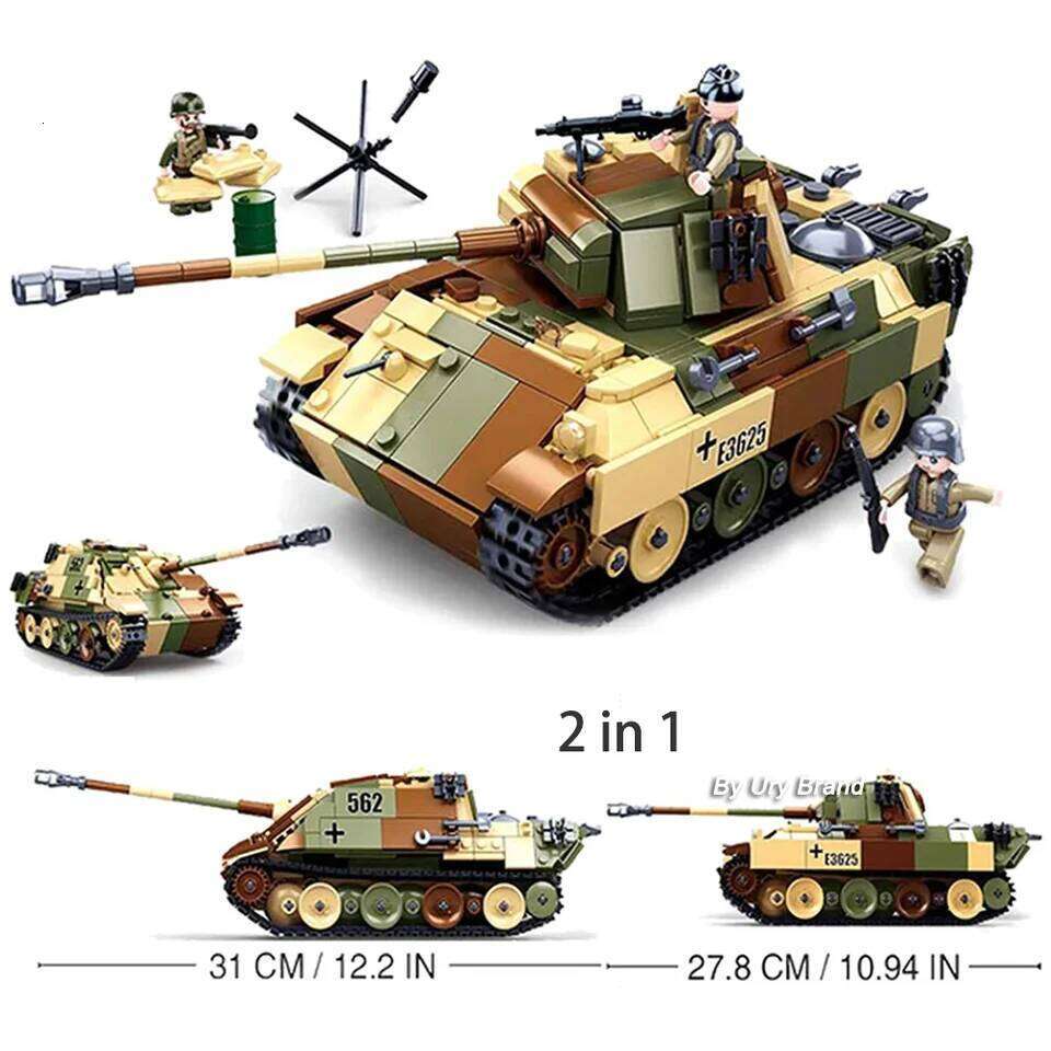 Sluban WW2 Military Plane City Warplane Fighting Airplane Vehicle Tank Sets Model Building Blocks Toys for Children Boys Gifts Z260305
