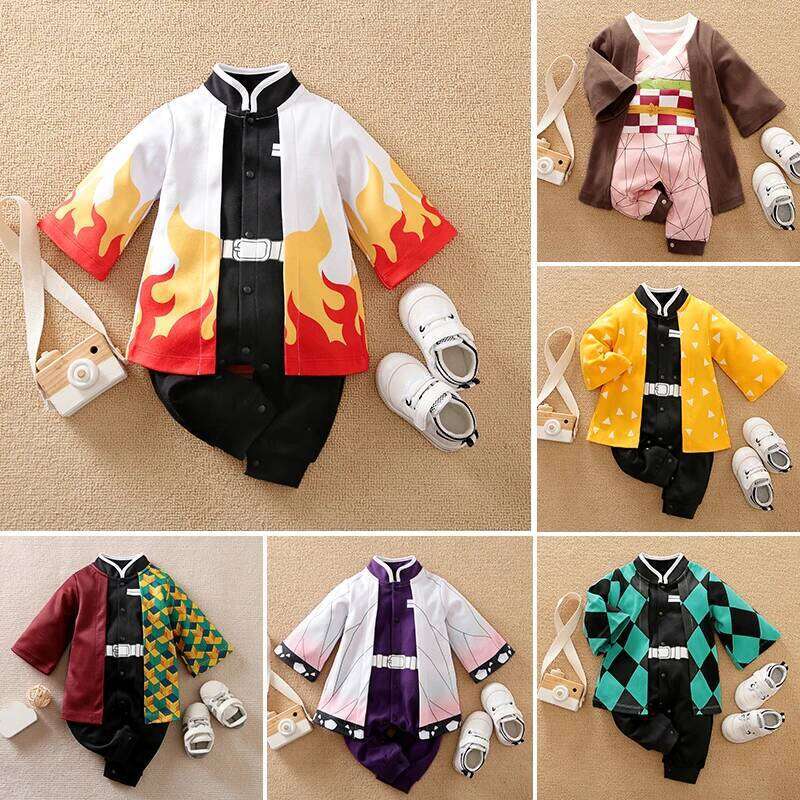 Newborn Baby Anime Cape Style Children Long Sleeve Cotton Bodysuit, Cute Kids Boys Girls Romper Z260306