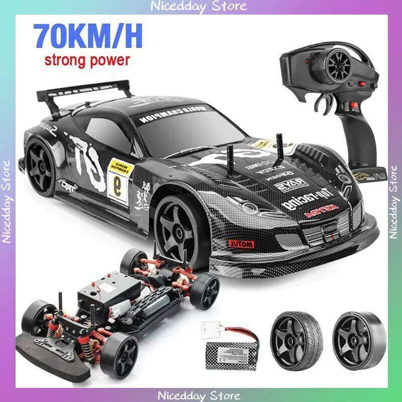 High Speed Drift Rc Car For Kids, Shock Absorber, Anti-Collision, Off-Road Racing, Remote Control Toys, Gifts, 1:10, 4wd, 70 Kph C260305