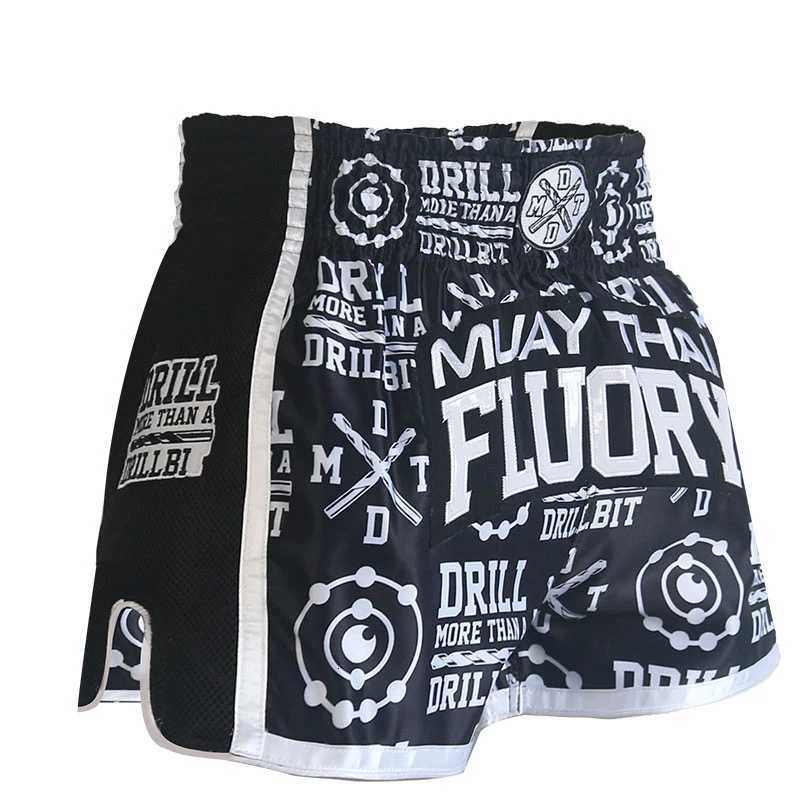 FLUORY Muay Thai Shorts Free Combat Mixed Martial Arts Boxing Training Match Pants X260306
