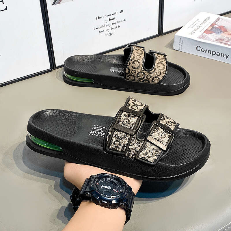 Men's outdoor air-cushioned Birkenstock-style high-end slip-on beach anti-slip cross-border sandals slippers