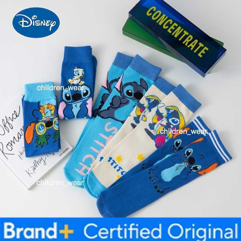 Disney Cute Stitch Cartoon Calf Socks Four Seasons Socks Home Furnishings Men Women Childrens Birthday Gifts Toys Couple Socks H260306