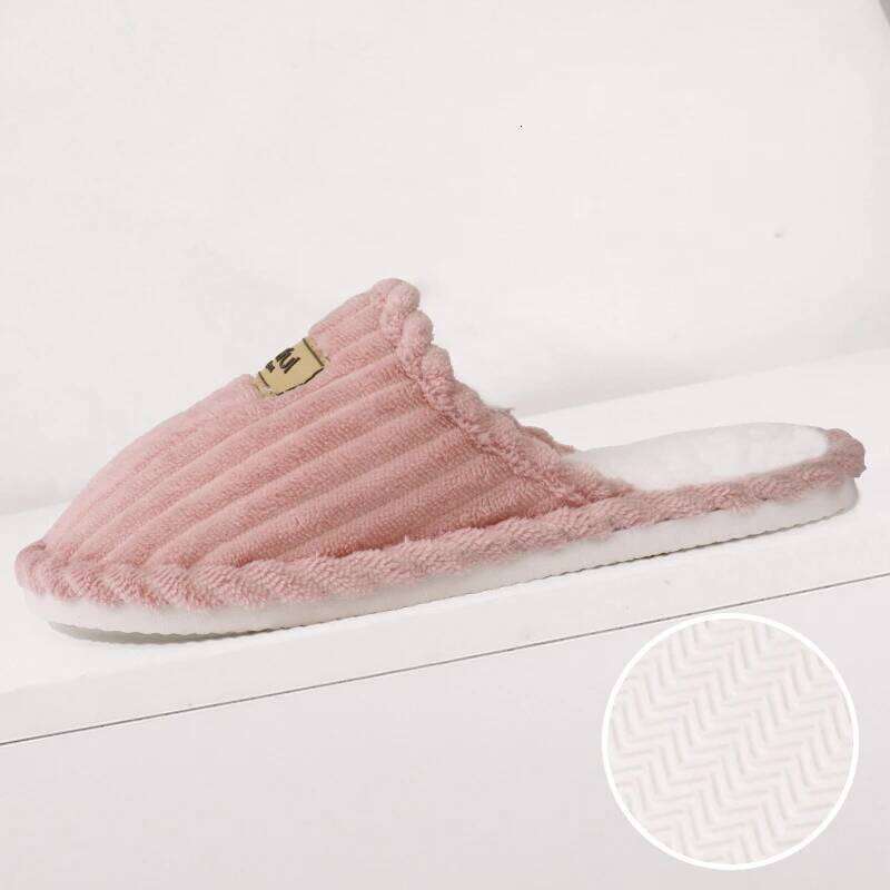Winter Women's Indoor Slippers Warm Casual Plush Men Home Shoes Non-slip Autumn Flats Comfortable Couple House Slides