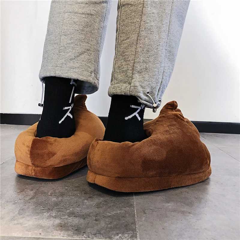 Indoor Slippers Warm Winter Home Fluffy New Fashion Men Women Bread Demon Soft Plush Shoes Unisex Cute Funny Christmas Gift S260305