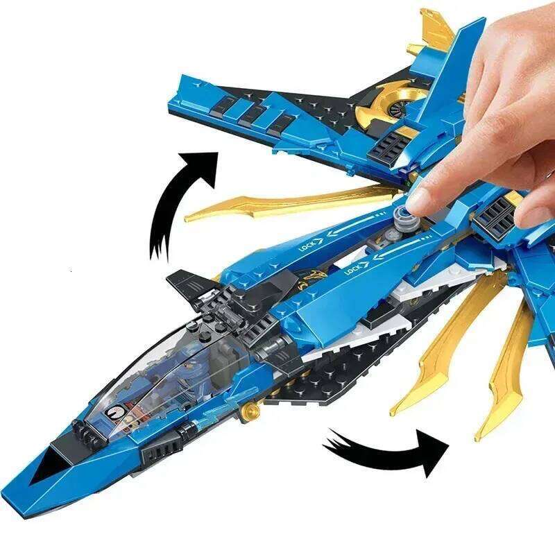 Compatible Sets Series Building Blocks Jay Storm Fighter Element Spaceship Flying Machine Children's Assembling Gifts 70668 Z260306