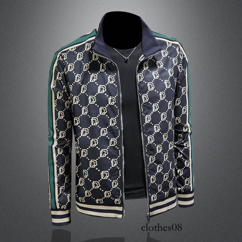 Spring 2026 Men's Slim Fit Printed Letter Jaet Thin Faionable Outerwear Long Sve Zipper Closure Hooded Polyester Fiber