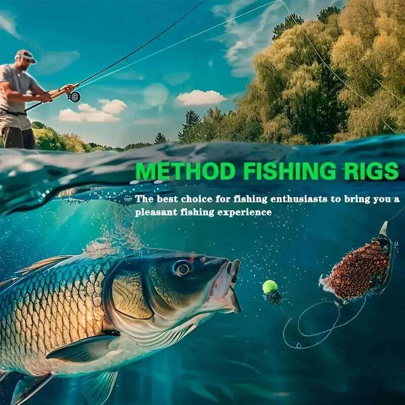 Premium Method Feeder Rigs 10/20 pcs - Strong Braid & Sharp Barbed Hooks Size 6-14 for Carp/Bream/Tench Fishing S260305