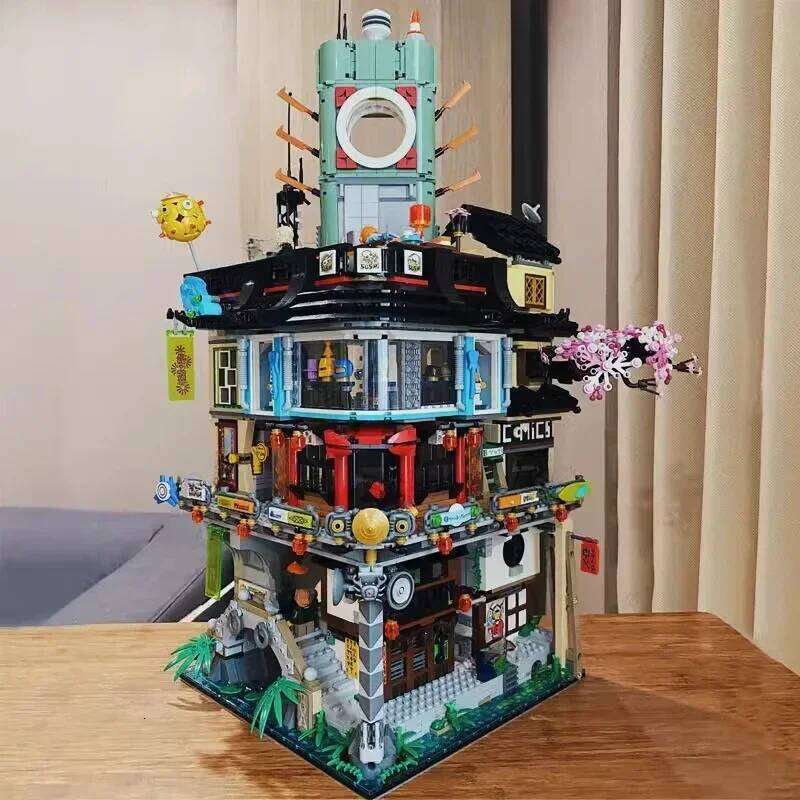4867PCS Creative Ninja City Centre Architecture Building Blocks Street View Garden Construction Bricks Toys Adult Kid Gift Z260305