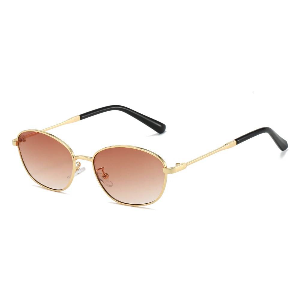 Free Shipping Eyewear's new European and American style metal frame cat-eye high-end sunglasses, UV protection, retro trendy driving sunglasses