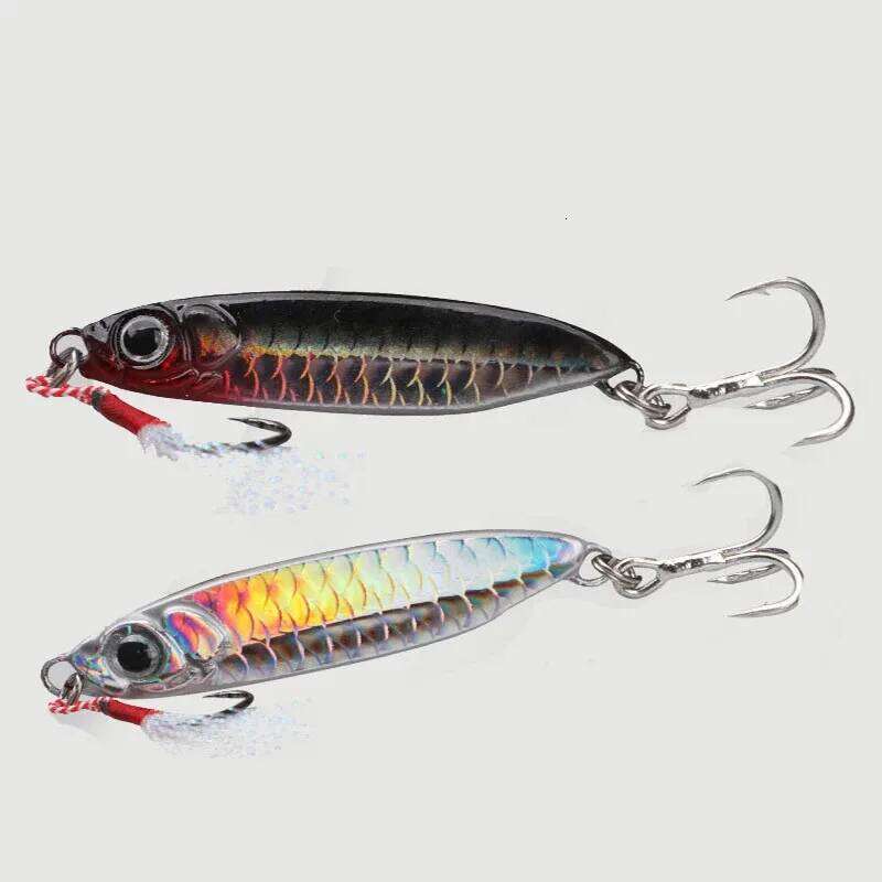 10/20/30Pcs Assist Hooks Single Jig Fishhook With Thread Feather Luminous Barbed Sea Hook For Fishing Lure Y260305