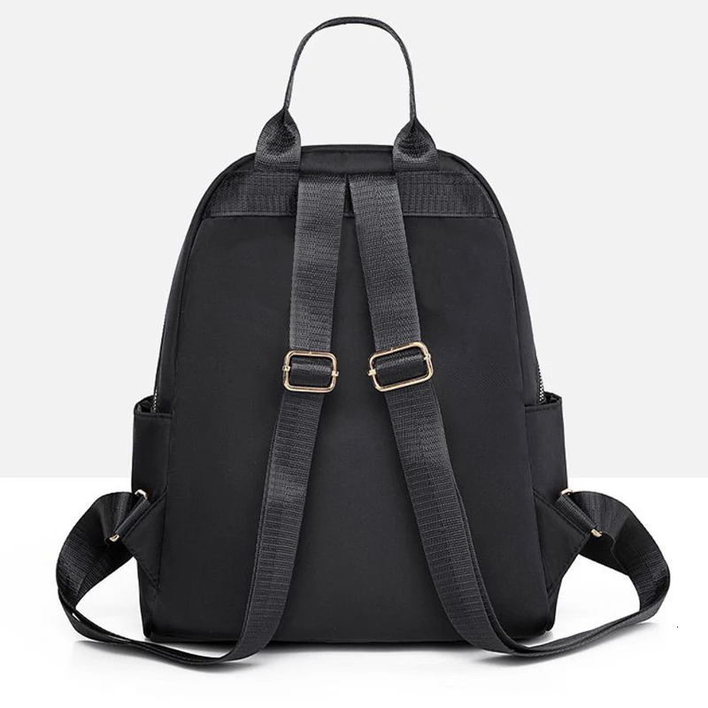 Womens fashion Oxford cloth double shoulder bag with embroidery and adjustable crossbody strap260228