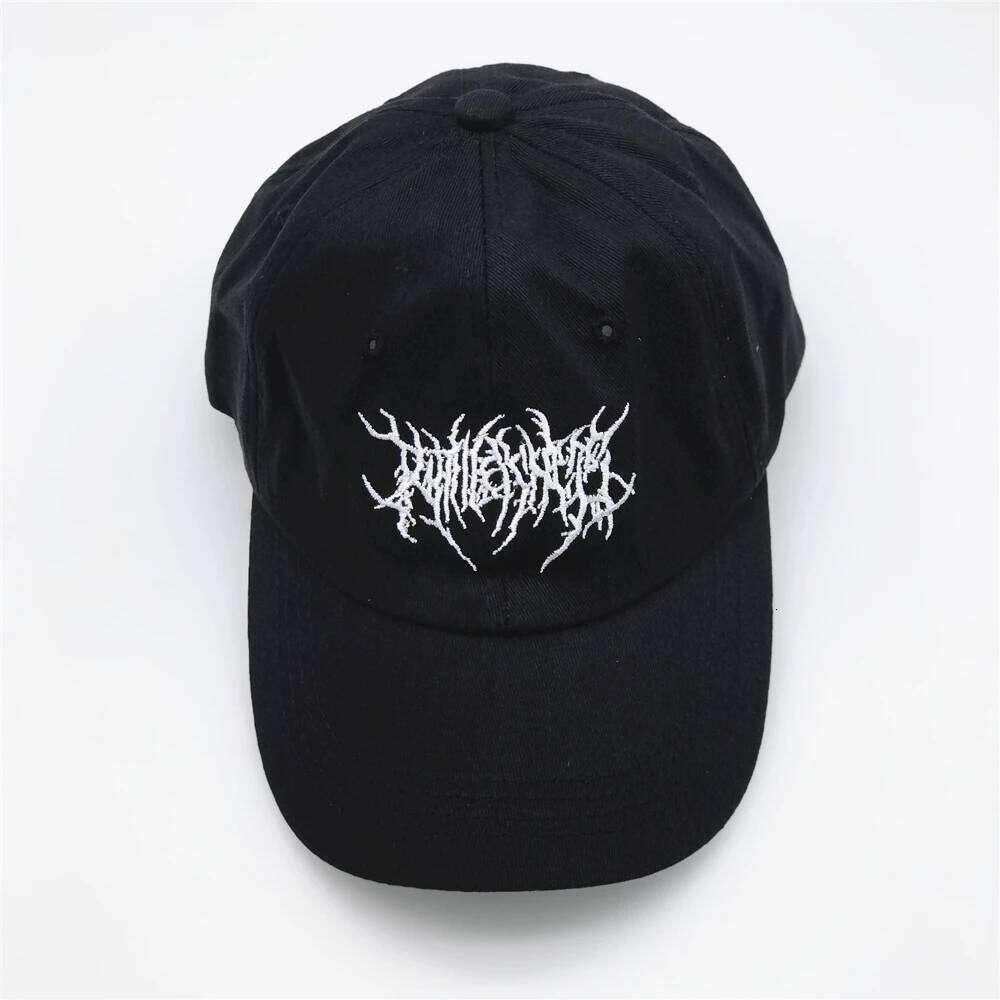 Embroidery Gothic Street Punk Frauen Baseball Cap Men Cotton Adjstable Pure Black Sports Caps Women Hip Hop Dad Hat New Y260304
