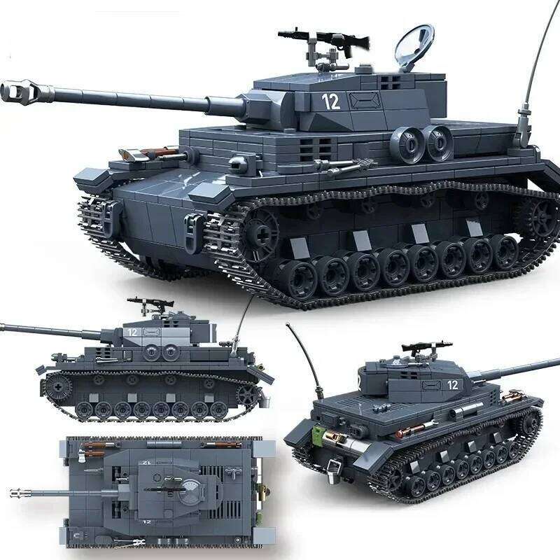 Military World War II German No. 4 Type G Tank Building Block Toy Collection Model Children For Christmas And Birthday Gifts Z260305