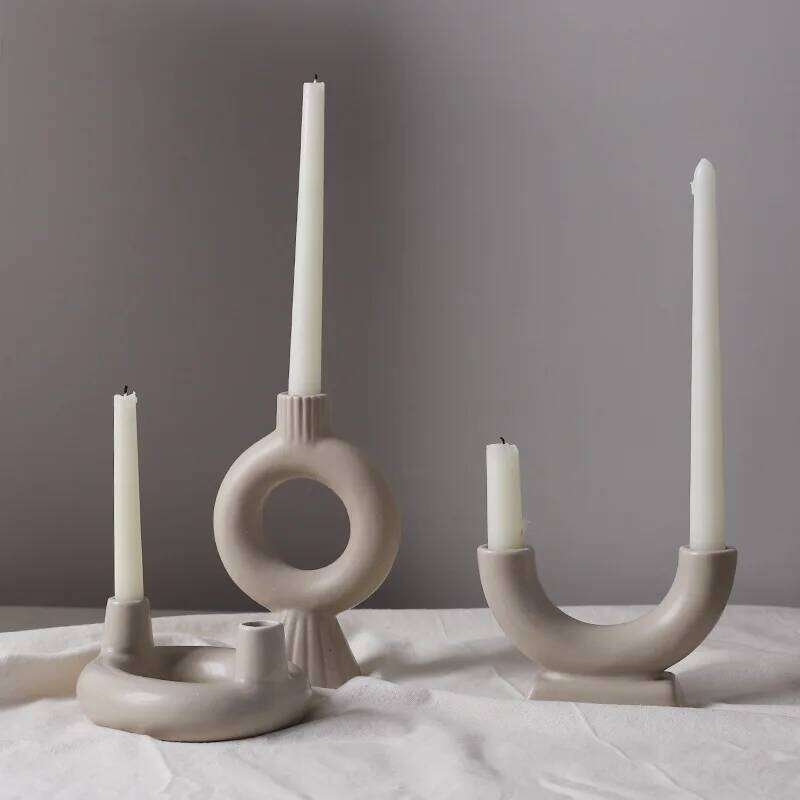 Nordic Design candlestick Concrete Holder Candle Living Room Household Homestand Decoration Ornaments XJ260305