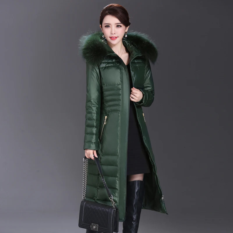 Shengyu Boya MiddleAged and Elderly OverTheKnee Long down Jacket Womens Thickeneded Mothers Fitted Style 260228