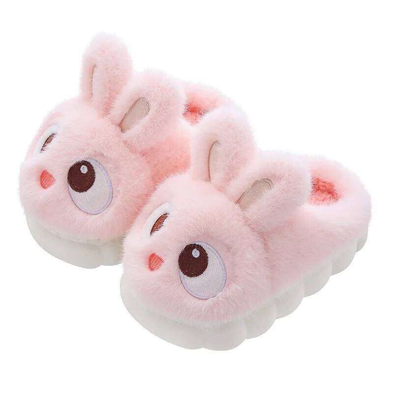 Women's slippers indoor home warm and velvet household parent-child wool cotton shoes women wear outside winter
