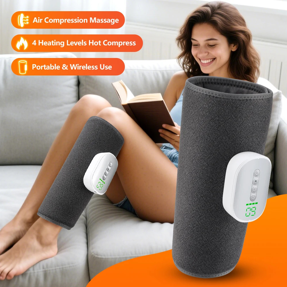 3/4 Mode Air Pressure Heating Calf Massager Electric Airbag Compression Leg Massager Calf Massage Muscle Relax Blood Circulation 260304
