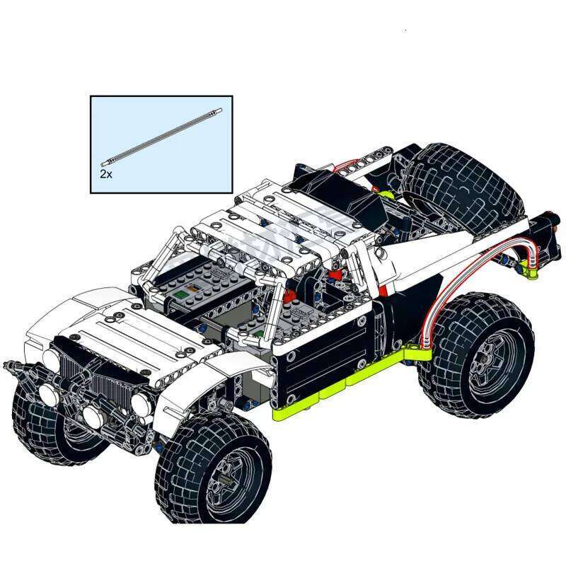 New MOC BAJA TROPHY TRUCK Double Trouble Pickup Building Blocks Bricks DIY Assembly Model Creative Display Toys Birthday Gifts Z260306
