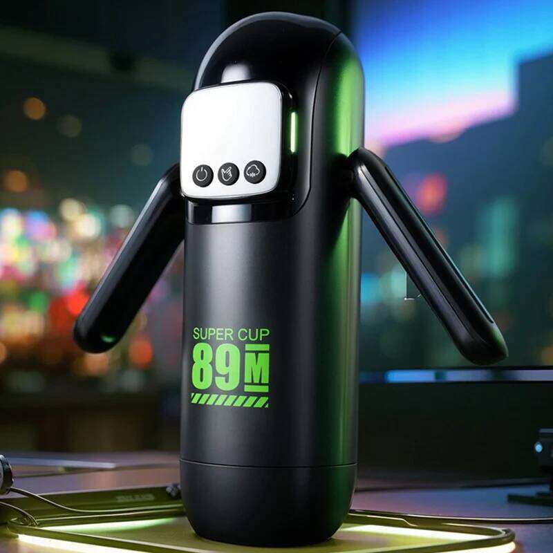 Automatic Thrusting Sucking Male Masturbator Penis Pump Stroker with Handle LCD Display Blow Job Simulation Sex Toy for Men 18+ W260305