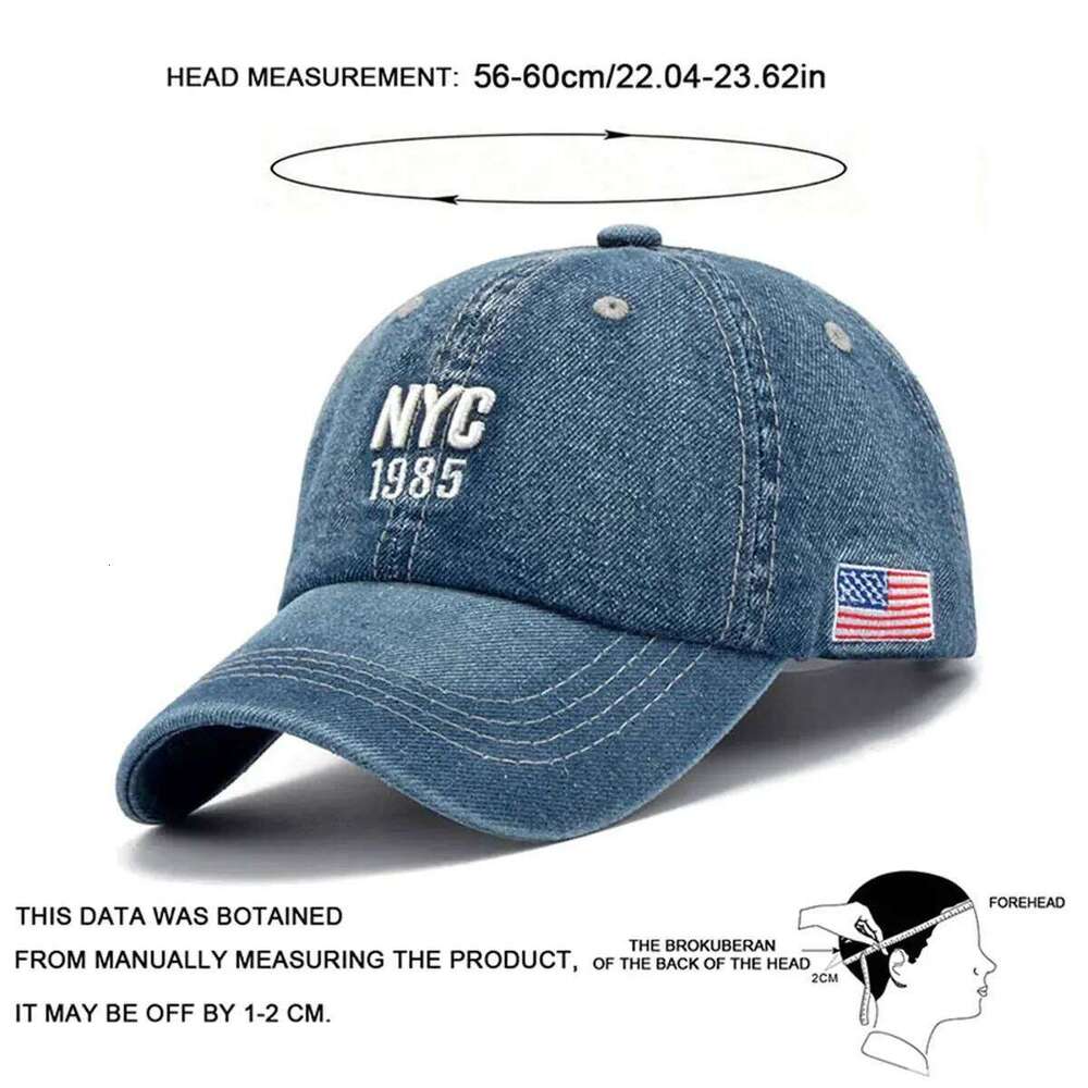 Unisex Light Board Denim Washed Baseball Caps Spring and Autumn Outdoor Adjustable Casual Hats Sunscreen Hat Y260304