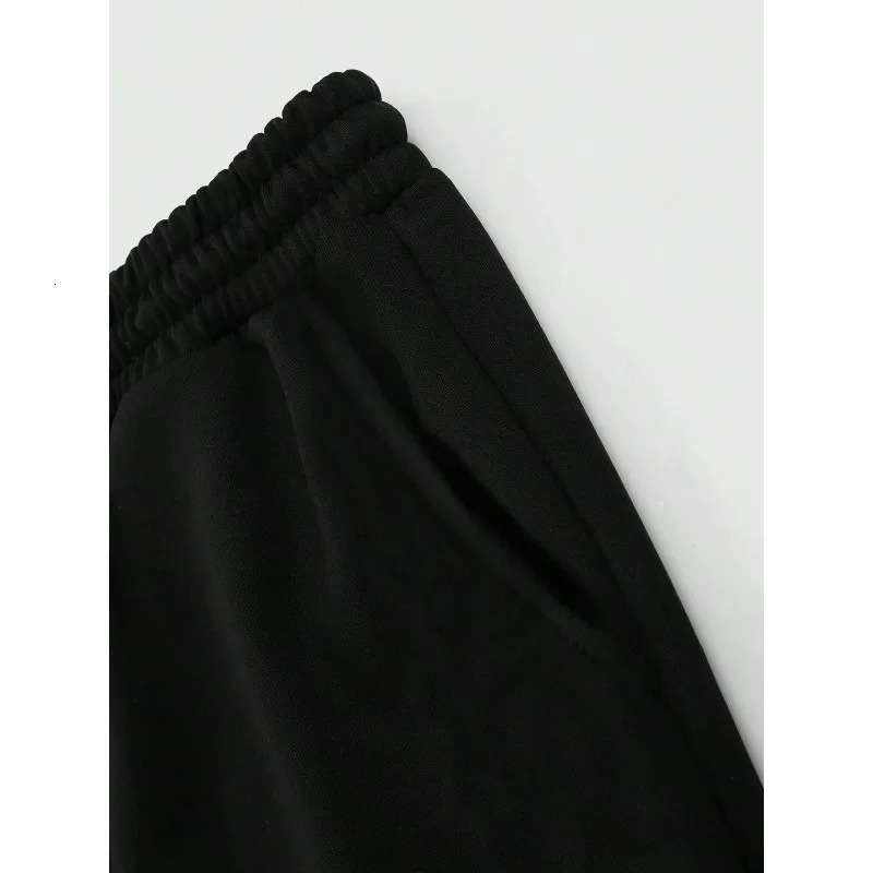 Gothic print straight-leg sweatpants loose fit unisex casual streetwear fashionable sportswear trousers men clothing sweatpants 260303