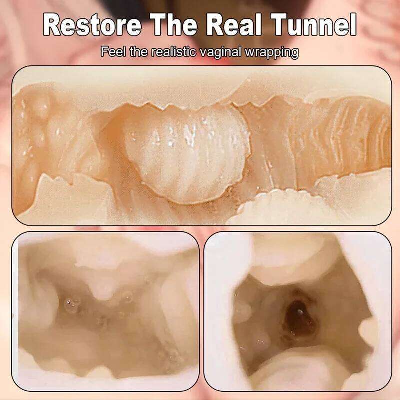 Powerful Sucking Masturbation Cup Realistic Anal Vagina Pocket Pussy Blowjob Massager Male Masturbator Sex Toys for W260305