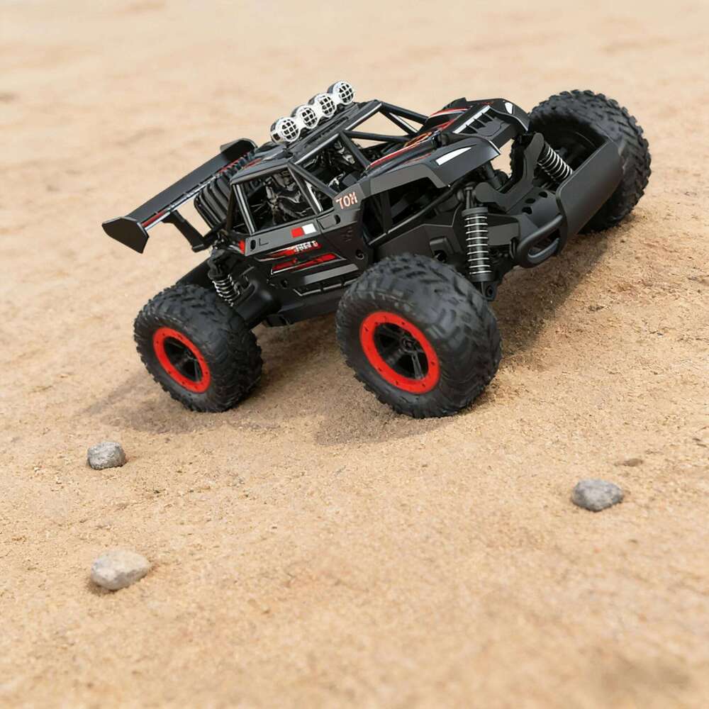 A 1:14 scale all-terrain 2.4G four-wheel drive RC off-road vehicle with LED lights and a shock-resistant chassis, alloy toy car C260305