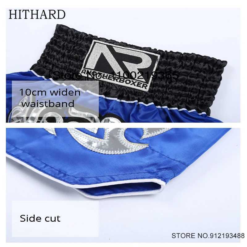 Shorts Muay Thai Satin Polyester Kick Boxing Shorts Mens Womens Kids Gym Sanda Martial Arts MMA Training Clothes BJJ Fight Pants X260306