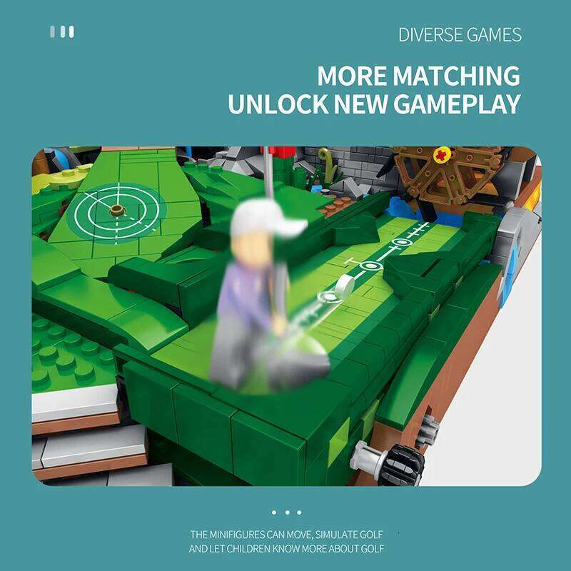 3022PCS MOC Golf Resort Course Modular Building Blocks Model Educational Puzzle Bricks Toys Christmas Gifts For Kids Boys 86017 Z260306